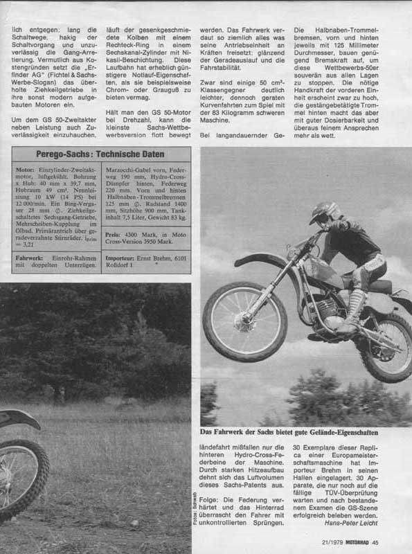 Bericht Motorrad 21/1979  von www.Heftche.de
