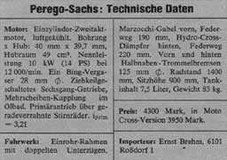 Technische Daten aus der Motorrad 21/79